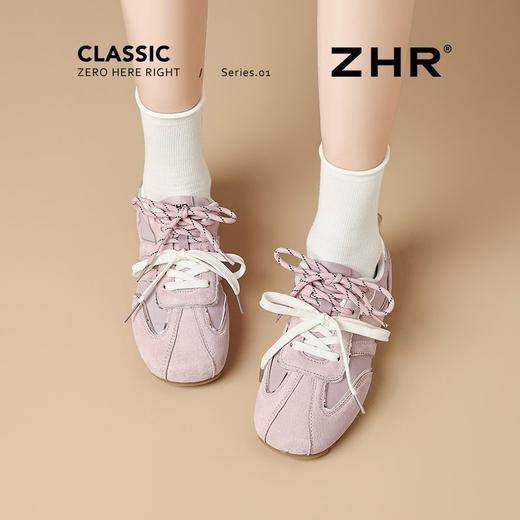 ZHR则则真皮多巴胺德训鞋女超软底春秋款平底鞋运动休闲鞋女平跟 商品图6
