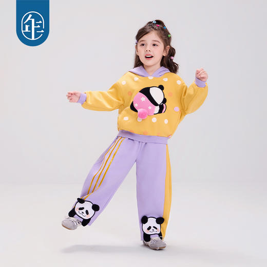 年衣童装男女童裤子25秋冬新款卫裤儿童熊猫甜力盼达长裤 商品图1
