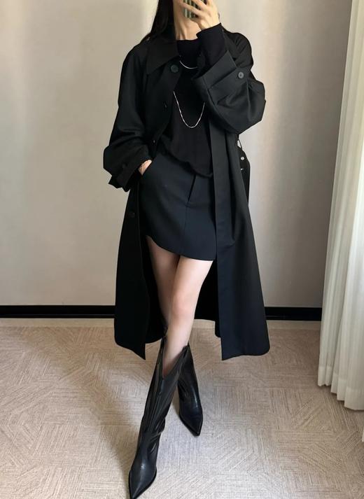 【高品质私服】【IC精纺羊毛平纹长风衣】轻薄舒适，悬垂性好，提升整体造型的精致度G1551-CC【无标出货 介意慎拍】 商品图3