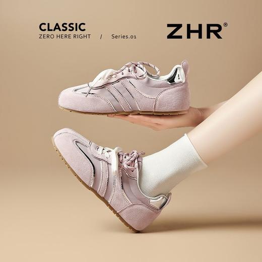 ZHR则则真皮多巴胺德训鞋女超软底春秋款平底鞋运动休闲鞋女平跟 商品图5