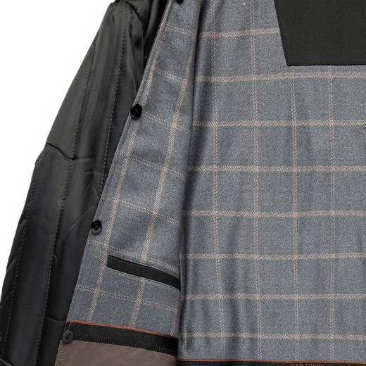 圣得西男士可拆卸内胆夹棉中长夹克2025秋季新款扛皱易打理外套 商品图14