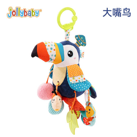 jollybaby婴幼儿大嘴鸟海狮抽抽乐玩具手部精细推车挂件摇铃6个月宝宝拉拉乐 商品图7