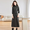 AS8515半高领打底毛衣裙女秋冬爆款系带高级感宽松遮肚配大衣针织连衣裙 商品缩略图2