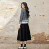 奢姿大码女装2025秋季时尚竖纹针织半身裙胖妹妹气质优雅显瘦裙子9853469906 商品缩略图3
