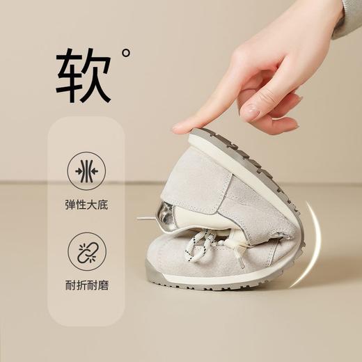 ZHR【头层猪皮】芭蕾风德训鞋女超软平底阿甘鞋复古百搭轻便女鞋 商品图3