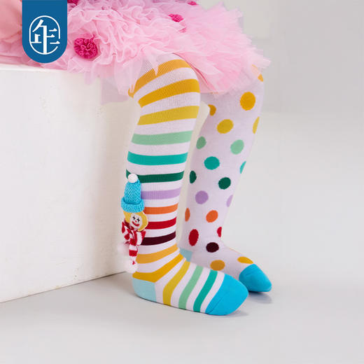 【彩虹小丑裤袜】年衣童装儿童连裤袜女童秋冬新款保暖外穿袜子 商品图3