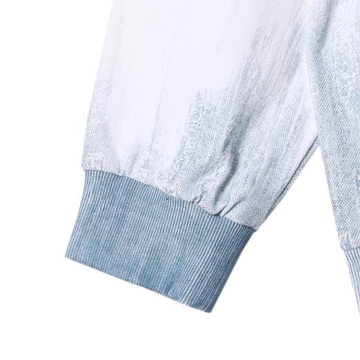 51650SDSA男士秋冬新款痞帅男装韩版渐变磨破圆领卫衣时尚休闲套头上衣 商品图4