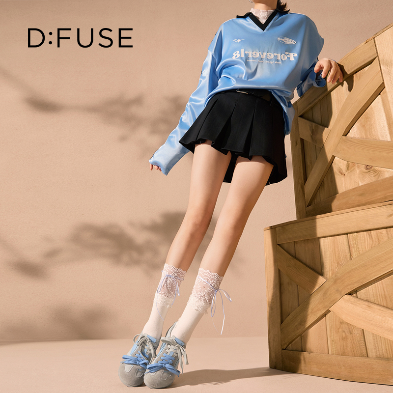 Dfuse迪芙斯2025秋季新款休闲运动鞋复古双鞋带圆头德训鞋DFD3112077