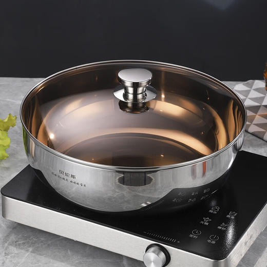 贝伦斯加厚304不锈钢和面盆厨房专用洗菜和面打蛋揉面发面盆 32cm和面盆 1个 带盖 商品图3