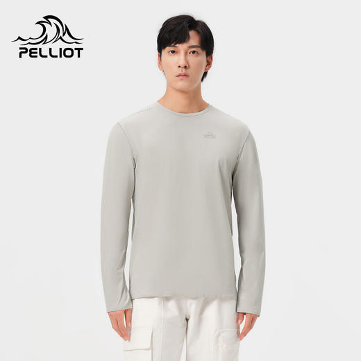 伯希和户外骑行速干T恤男款不闷汗运动长袖高弹抗皱抑菌健身上衣 商品图0