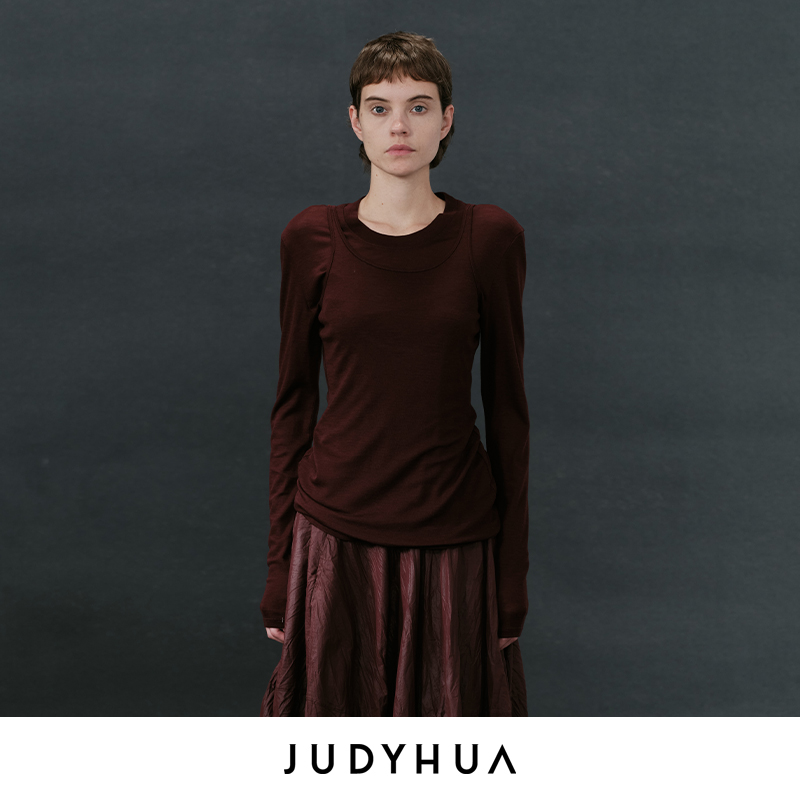 JUDYHUA 绿洲系列羊毛长袖上衣