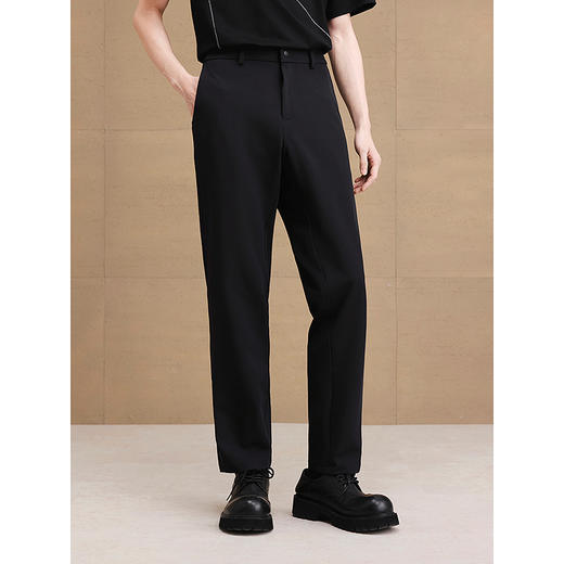 【凉感】GXG男装 轻薄男士休闲裤通勤西裤简约长裤 2025夏季新品 商品图2