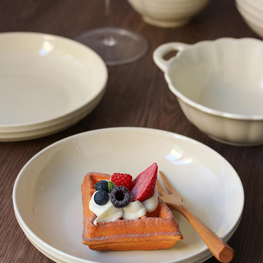 STOY 法式美学法式浮雕 松露白餐具系列 汤碗/鱼盘/双耳碗 商品图1