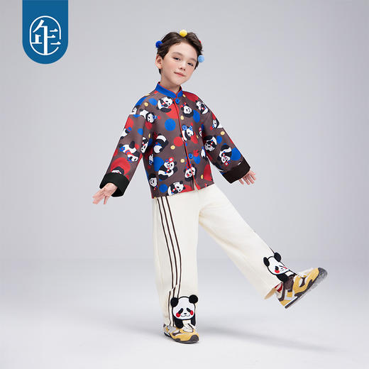 年衣童装男女童裤子25秋冬新款卫裤儿童熊猫甜力盼达长裤 商品图2