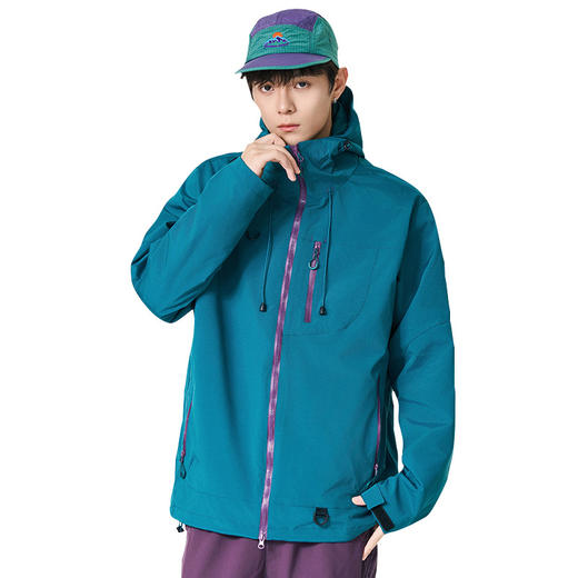 【松弛有度 全天候温暖守护】秋季新款男女户外防风防水夹克 多巴胺配色 舒适透气 不挑身材 通勤徒步户外百搭 DQC6633 商品图4