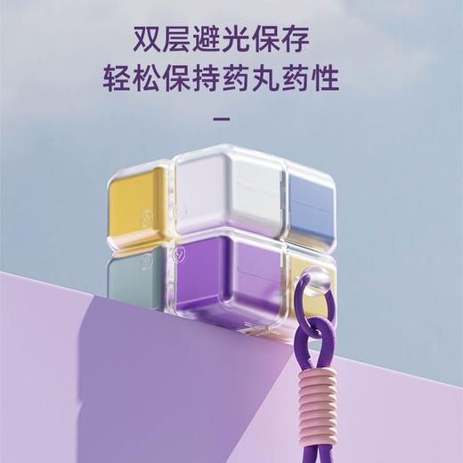 （高颜值便捷小药盒）磁吸魔方分格药盒便携小药盒密封避光八格分区随身药品分装 商品图1