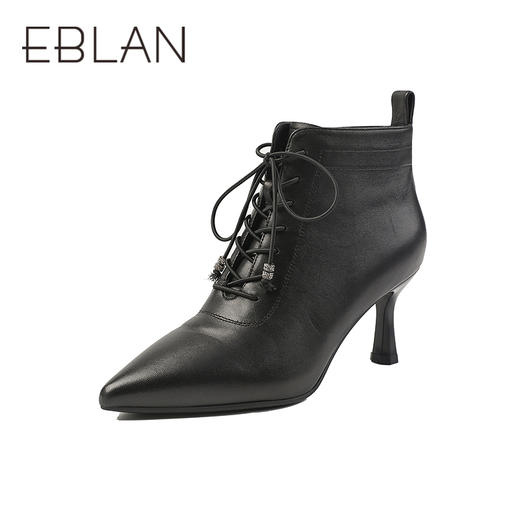 伊伴冬季细高跟踝靴女人味女靴B25525986 商品图0