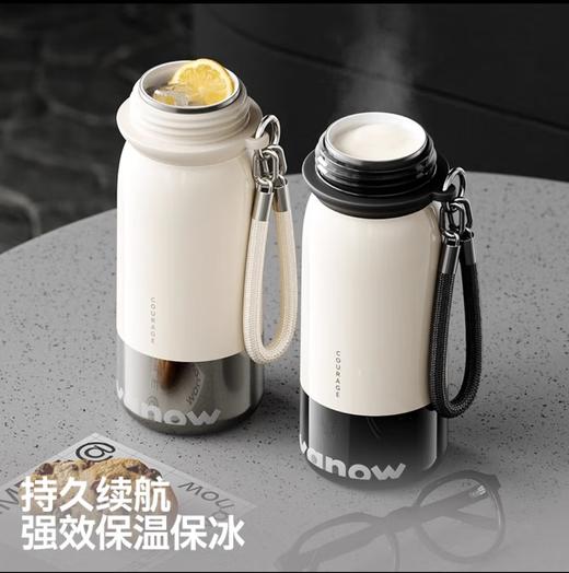 Vanow保温杯吸管2025新款高颜值陶瓷/不锈钢内胆水杯  520ml 商品图1