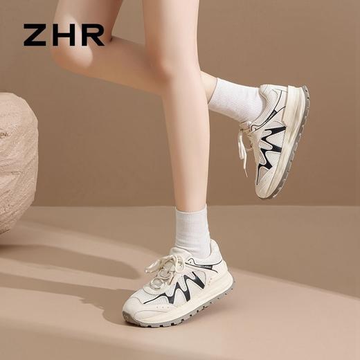 ZHR则则内增高复古阿甘鞋2025春秋新款时尚百搭轻便运动休闲鞋女 商品图7
