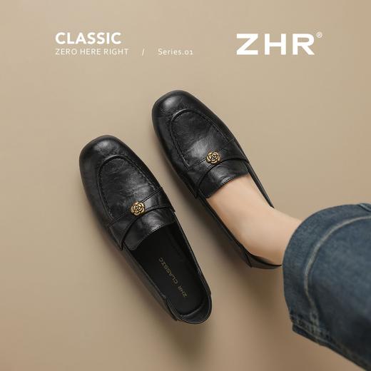 ZHR则则山茶花法式舒适优雅单鞋女2025新款平底乐福鞋中口单鞋子 商品图0