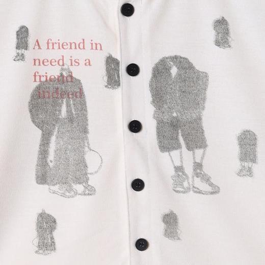 SS31215SDSA男士秋冬新款痞帅男装撞色印花字母纽扣开衫T恤网红款上衣 商品图3