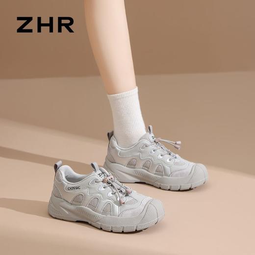 ZHR厚底户外休闲鞋女2025秋季新款透气丑萌徒步登山鞋百搭运动鞋 商品图8