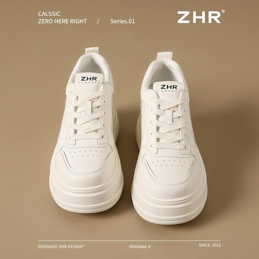 ZHR厚底【8.5cm】内增高小白鞋女轻便百搭小个子耐磨运动休闲鞋女 商品图7