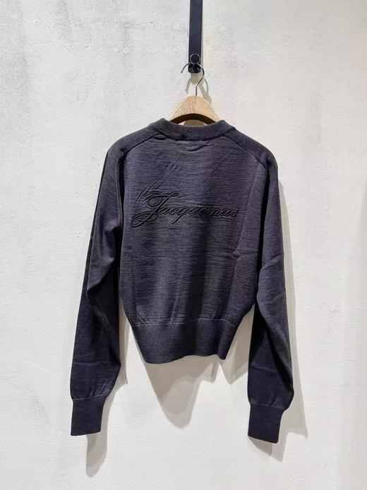 女款后背logo刺绣针织毛衣 商品图1