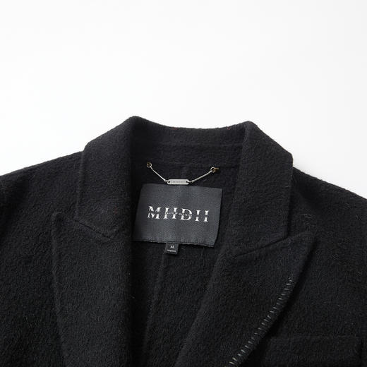 谜底羊毛呢长大衣长袖2025年冬季新品通勤戗驳领正肩女254MD1506 商品图3