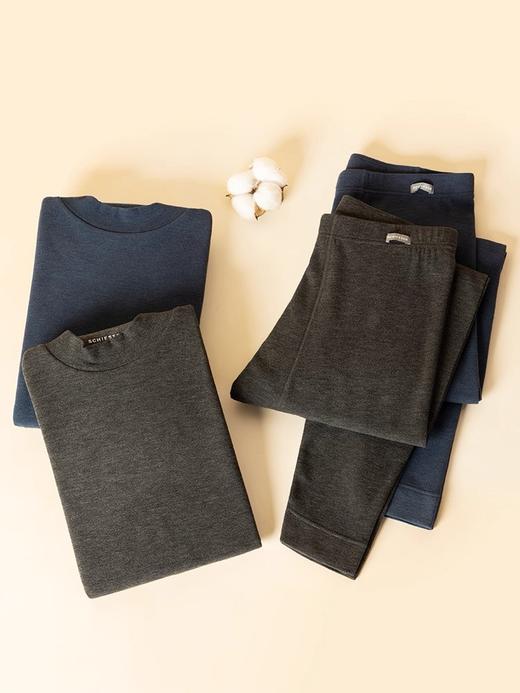 【蚕丝羊绒双面绒】SCHIESSER德国舒雅男士保暖内衣中厚双面磨毛含羊绒保暖套装35/23828W 商品图1