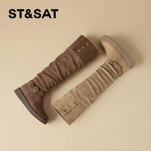 【一鞋两穿】星期六时尚百搭款复古堆堆靴SSD4117CJ5 商品图1