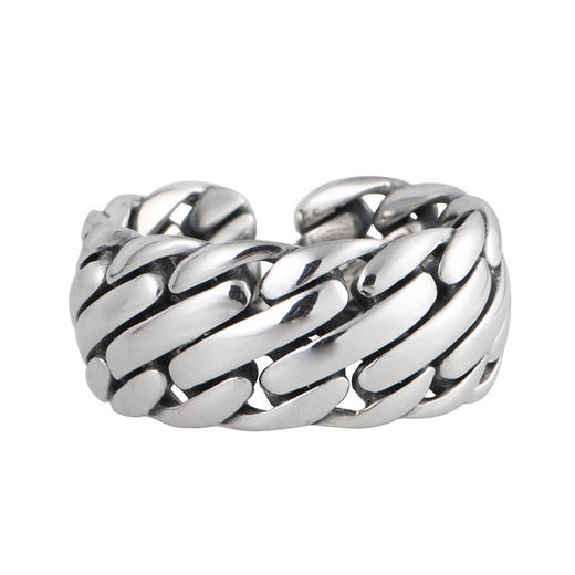 【容安】S925银复古精工编织开口戒指【SCH-SY24254】 商品图4