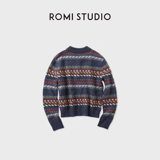 ROMI STUDIO“日暖风恬”羊毛尼龙混纺绒感费尔岛毛衣 RWCWST5411 商品图2