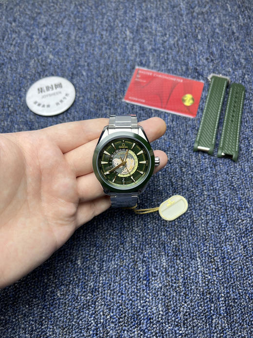 新款 OMEGA 欧米茄 海马150米系列世界时 墨绿海马 男士机械腕表 商品图0
