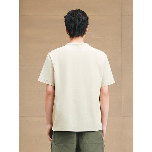 GXG男装  圆领T恤双色小标上衣短袖针织 2025夏季新品 商品图4