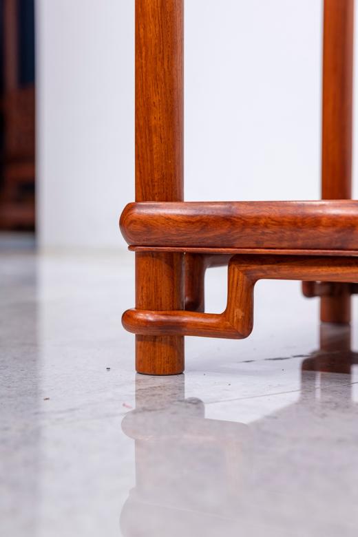 红桥红  家具严选  缅甸花梨（大果紫檀）【石面 90 颐和园圆腿 花架】 商品图7