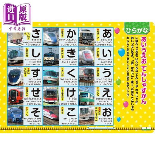 预售 【中商原版】日语五十音假名发音学习点读书 能发声的日语启蒙教育 日文原版日韩 改訂版 あいうえお・ABCでんしゃタブレット 商品图1