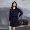 奢姿大码女装2025秋季减龄蝴蝶结海军领两件套胖妹妹时尚针织套装9853994275AB 商品缩略图4