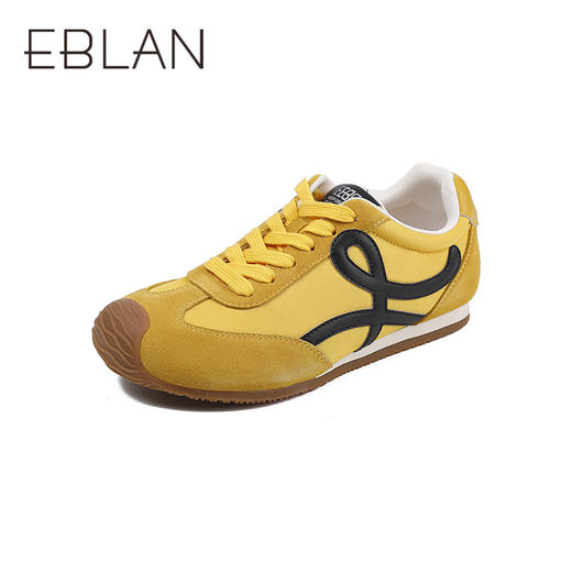 伊伴秋季撞色德训鞋时尚轮廓线条感鞋面单鞋B25495803 商品图0