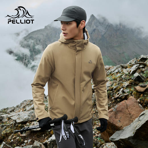 伯希和户外软壳衣男款防风防泼水夹克轻量耐磨运动外套休闲上衣女 商品图0