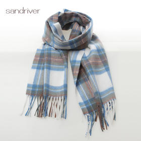 蓝格羊绒格子围巾 SJF95P600A