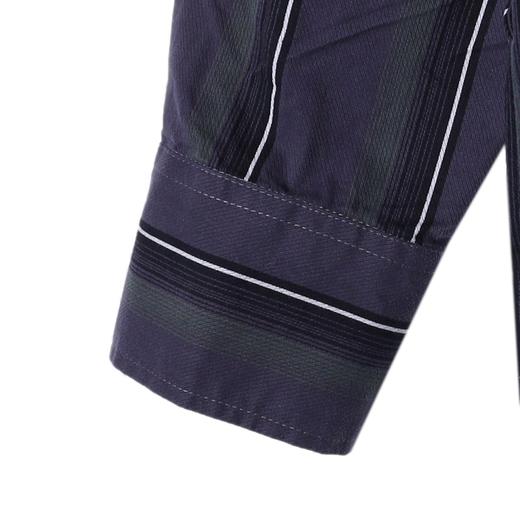 31153SDSA男士秋冬新款痞帅男装韩版经典条纹撞色翻领长袖衬衫百搭时尚 商品图4