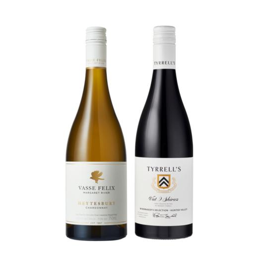 【澳洲精选】菲历士海特斯布瑞霞多丽白 和 添瑞酿酒师精选9号西拉红 商品图0