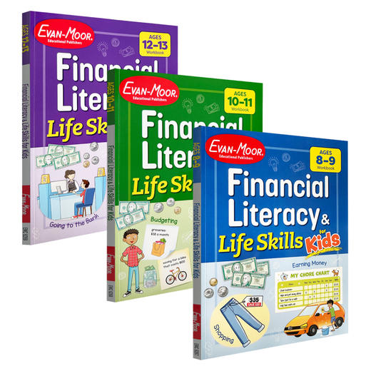 Evan-Moor Financial Literacy  & Life Skills Kids 儿童金融知识与生活技能教育 8岁-13岁 原版进口教辅 幼儿园少儿英语启蒙 商品图1