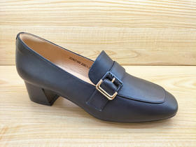 秋季新款豪行真皮女鞋时尚中跟舒适休闲简约单鞋23367189