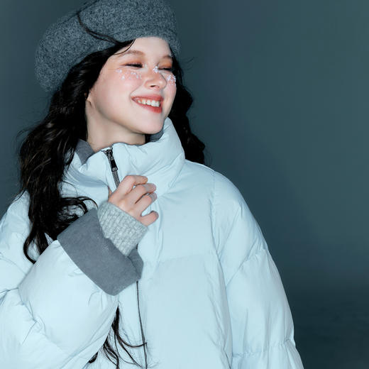 【防水】三彩独醒2025冬季新款90白鸭绒羽绒服短款宽松保暖外套F 商品图1