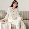 【公主风❗️云朵棉提花睡衣套装】不易掉色 亲肤透气 轻盈质感 顺滑垂感 女长袖开衫长裤秋季新款纯色甜美家居服 商品缩略图6