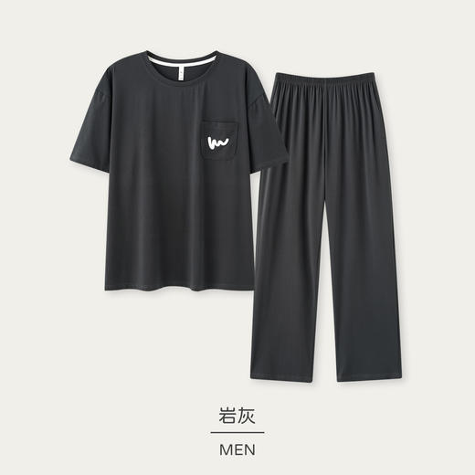 【超柔软】自然醒浪漫梦境情侣睡衣7A级抗菌春款棉a类莫代尔家居服圆领长袖休闲套装JLM 商品图12