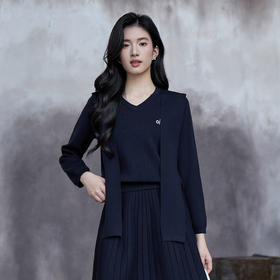 奢姿大码女装2025秋季时尚海军领刺绣针织衫胖妹妹气质减龄上衣