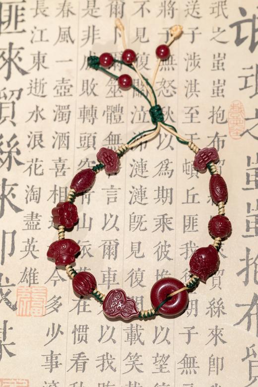 【朱砂 手串】【转运珠】高含量朱砂，求好运，“戴”好运，得好运！湖南湘西朱砂手串项链金砂原石 商品图6